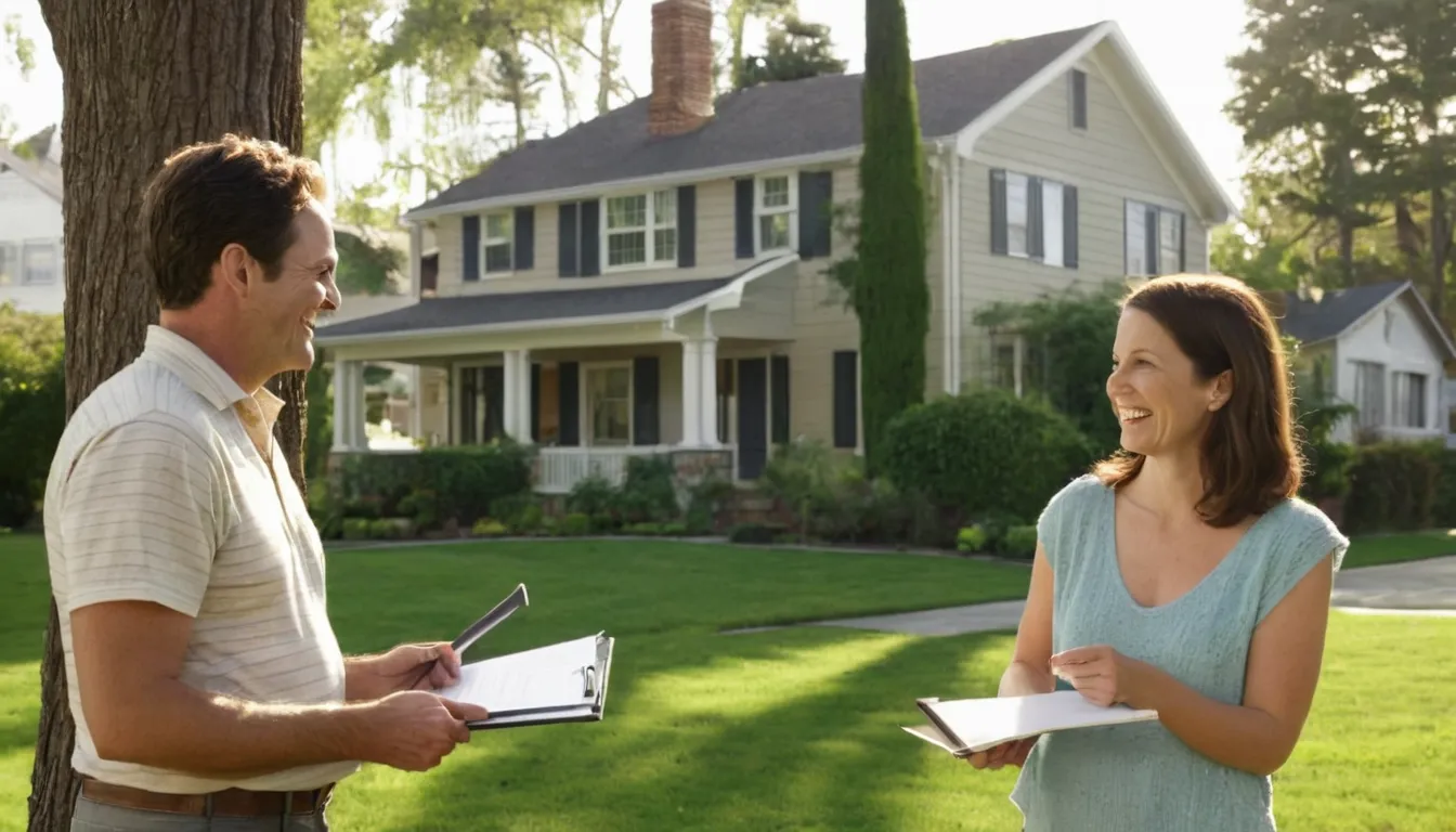 A local provider talking with a homeowner about a tree in the Zephyrhills area